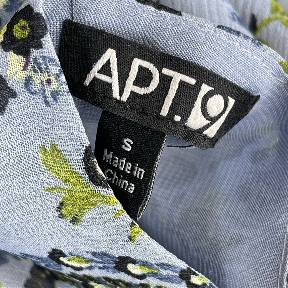 APT 9 top blouse Paisley Flowy artsy Floral boho short sleeveless M - Picture 4 of 9